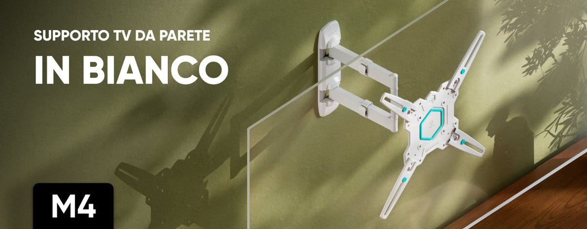 Supporto TV da parete M4 in bianco