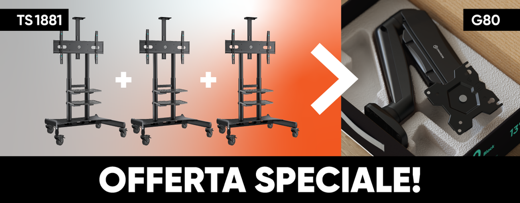 Offerta speciale: acquista 3 supporti TS1881-B e ricevi un supporto G80-B in regalo!