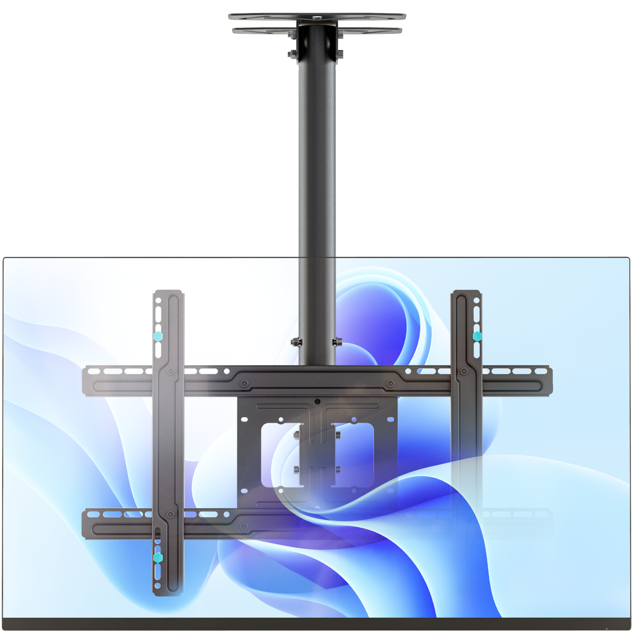 Braccio TV Da Parete/soffitto ONKRON N1L-B – Supporto Girevole E Inclinabile Per TV Da 32 A 80 Pollici, Peso Fino A 68 Kg, VESA 100x100 A 600x400, Altezza Regolabile 71-158 Cm