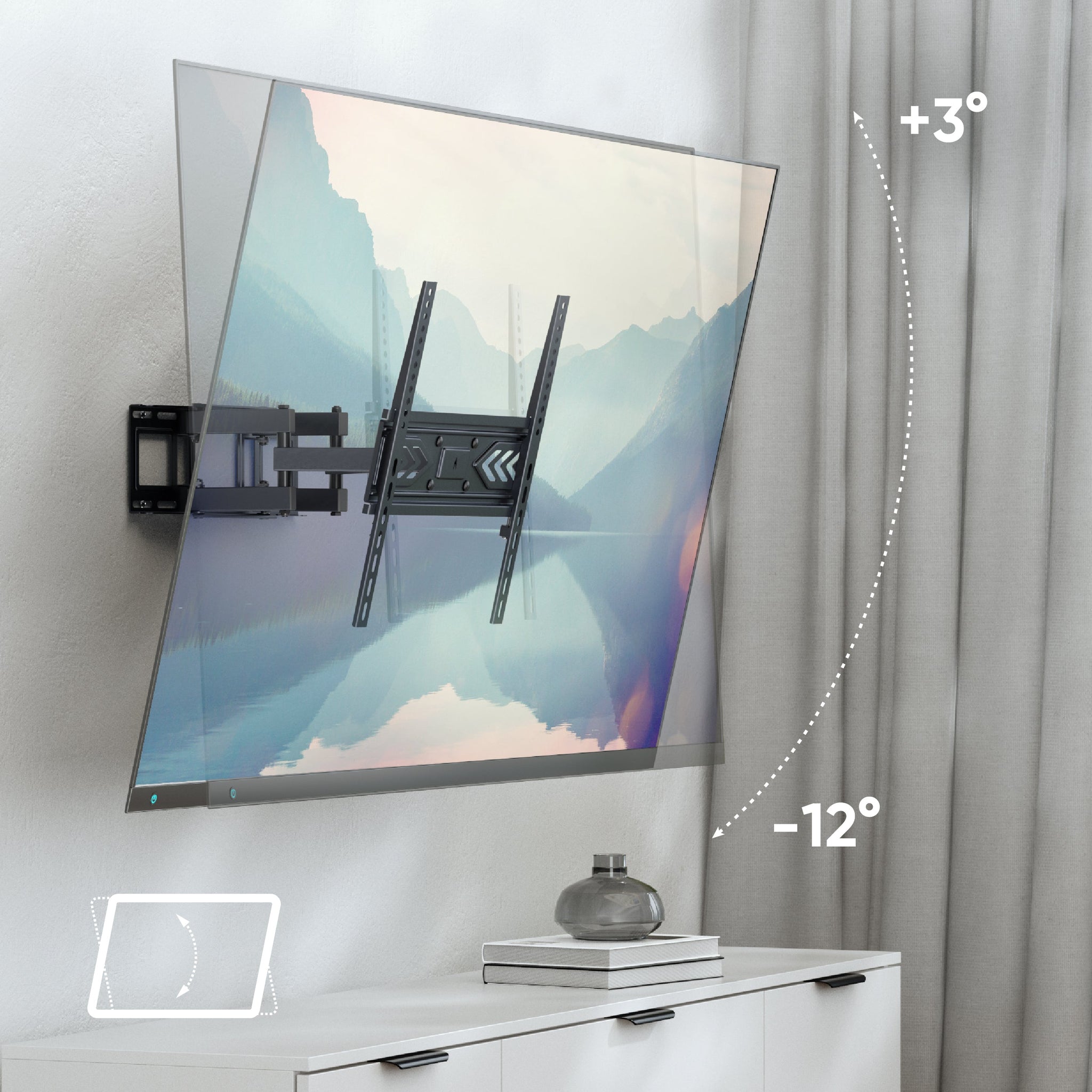Supporto TV Da Parete, Per 26 - 75 Pollici (66 - 191 Cm), Max. VESA 400 - 10