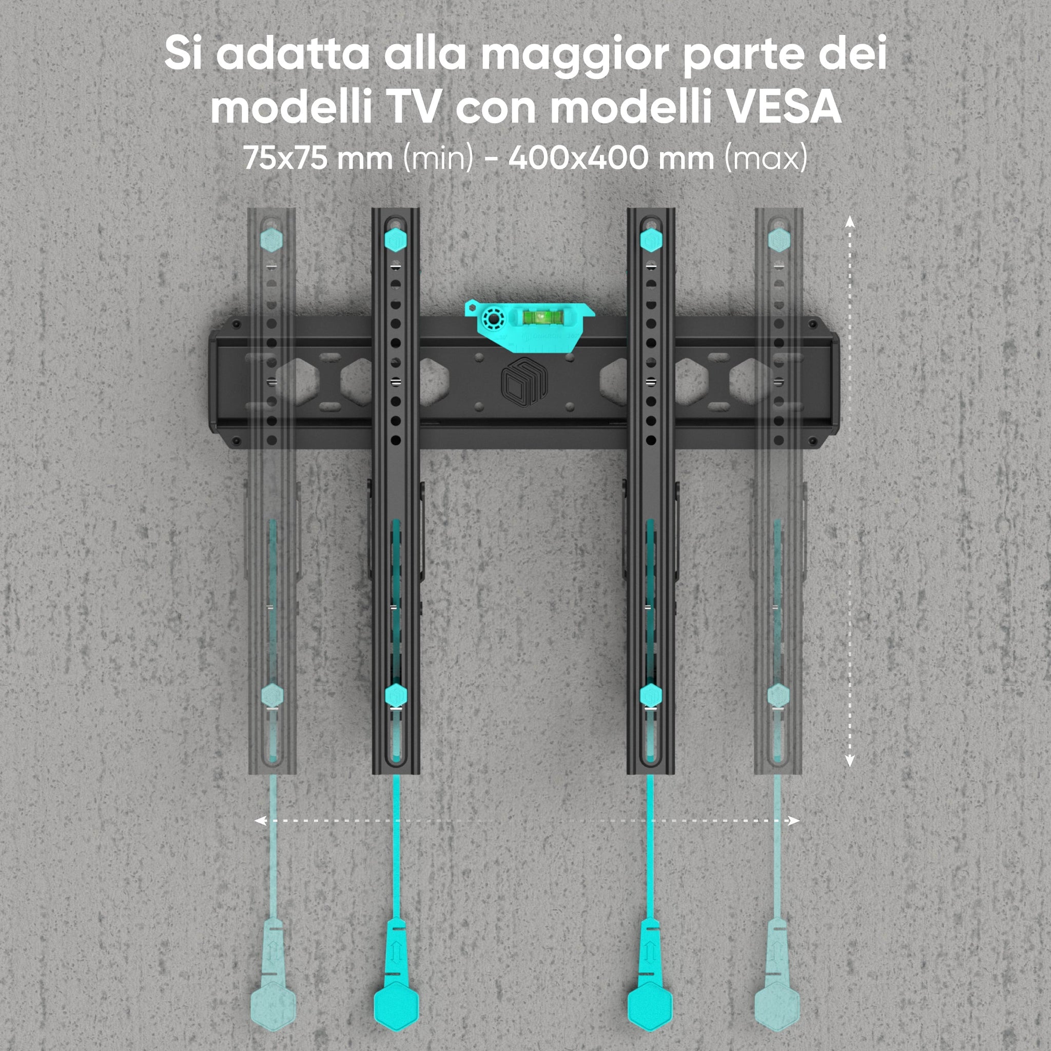 Supporto TV Da Parete, Per 26 - 75 Pollici (66 - 191 Cm), Max. VESA 400 - 8
