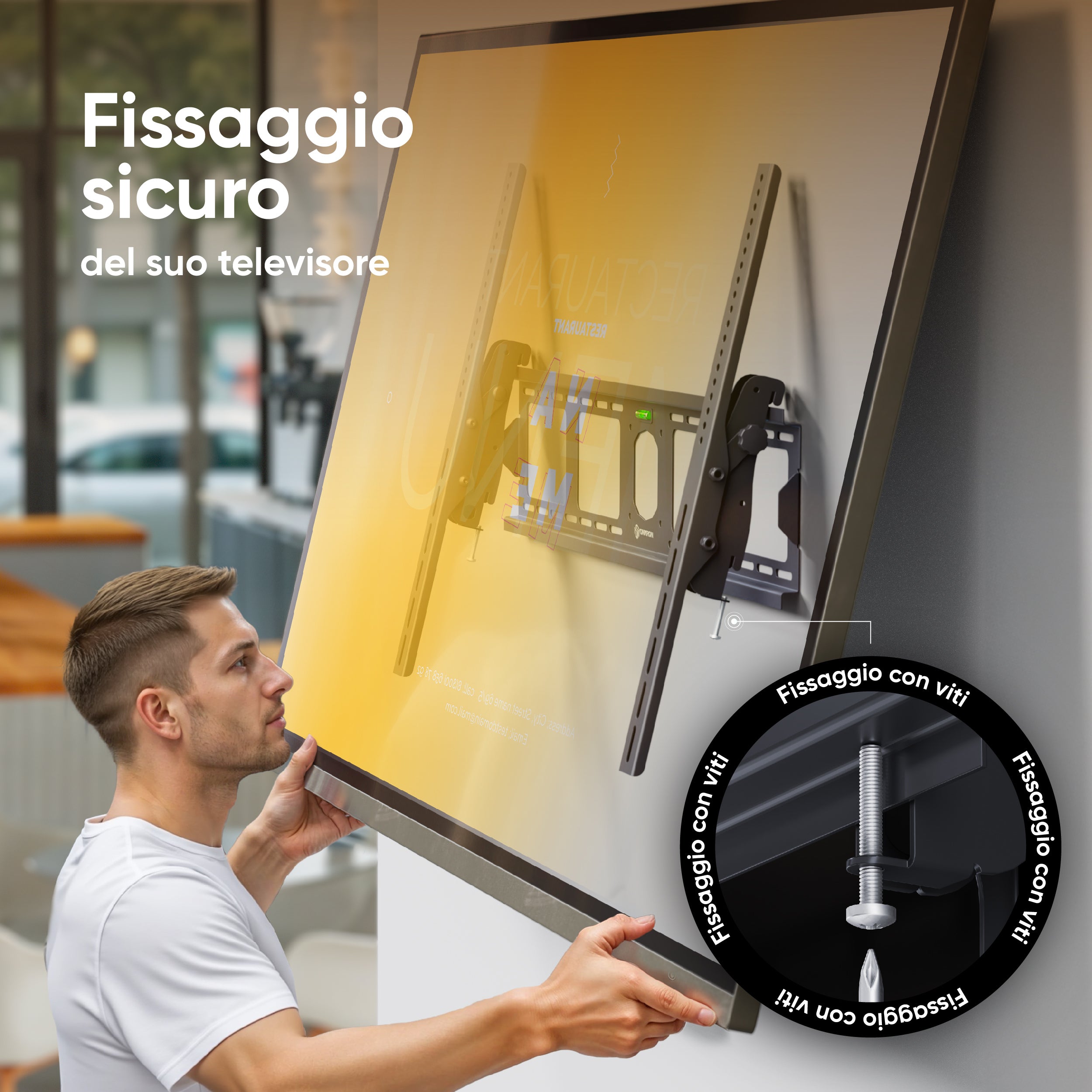 Supporto a parete per TV 40-75 pollici fino a 68 kg max VESA 60 - IT Supporto a parete per TV 40-75 pollici fino a 68 kg max VESA 60 - IT
