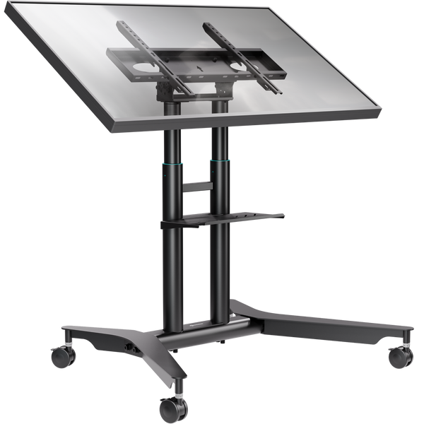 Supporto TV mobile con ruote ONKRON TS1350-B per 32–75 pollici, inclinabile, nero